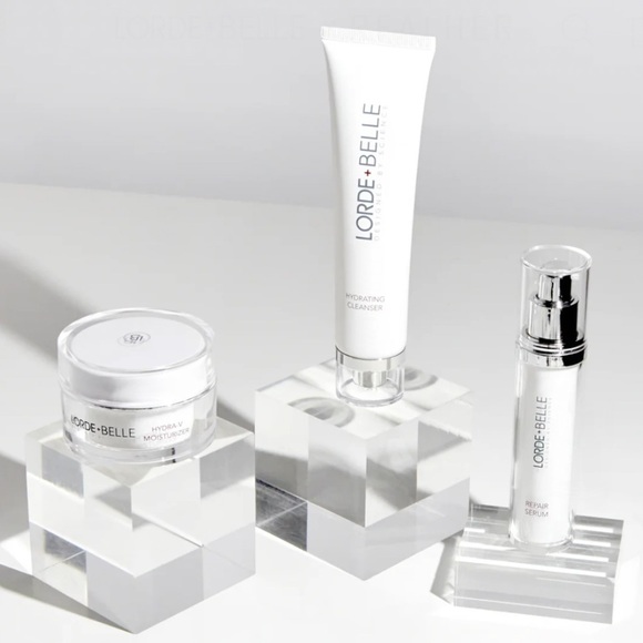 🆕 Lorde+Belle Face Regimen Trio Set Cleanser, Repair Serum, Moisturizer - Picture 1 of 11